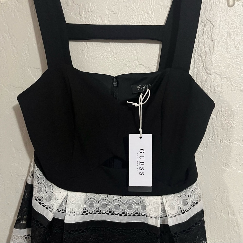nwt Guess Black And White Dress Size S - Picture 10 of 12